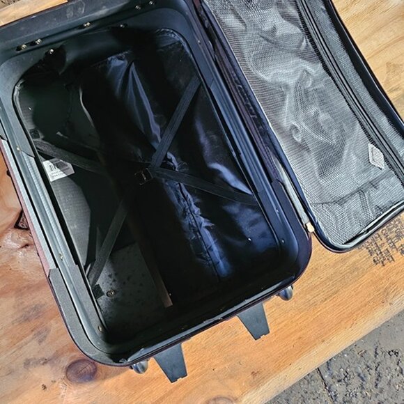 Sandstone Luggage Tweed Suitcase Unisex Adult Gray Double Wheels Smooth Rolling - Picture 2 of 5